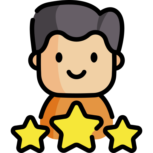 icono de persona con tres estrellas
